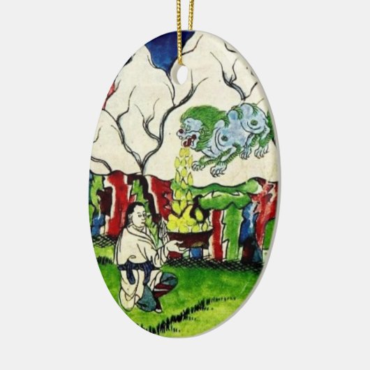 Mythologisches Dragon Keramikornament (Links)