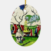 Mythologisches Dragon Keramikornament (Vorne)