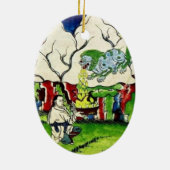 Mythologisches Dragon Keramikornament (Hinten)