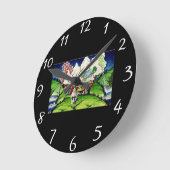 Mythologisches Dragon Runde Wanduhr (Winkel)