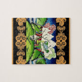 Mythologisches Löwe Jigsaw Puzzle (Horizontal)