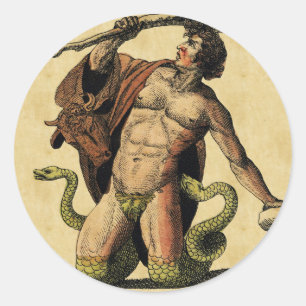 Mythology Educational Plate Runder Aufkleber