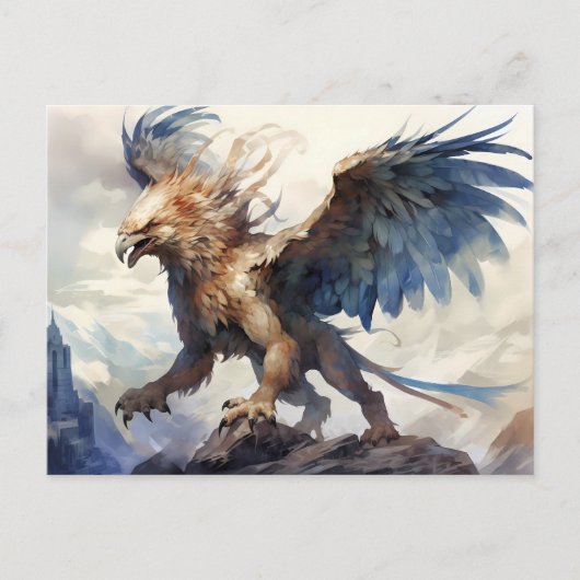Mythology Griffin Gryphon Postkarte (Vorderseite)