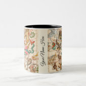Mythology Medieval Astronomy Vintage Art Zweifarbige Tasse (Mittel)