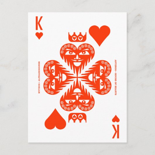 Mythos Anteros King of Hearts Postkarte (Vorderseite)