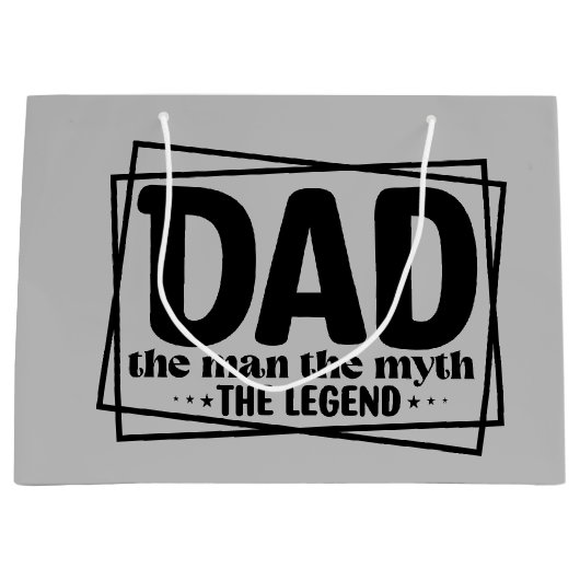 Mythos des coolen Vaters Große Geschenktüte (Vorderseite)