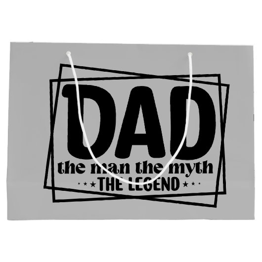 Mythos des coolen Vaters Große Geschenktüte (Rückseite)