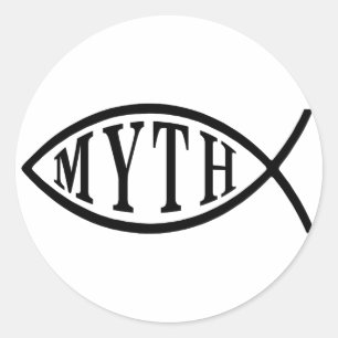 Mythos-Fische Runder Aufkleber