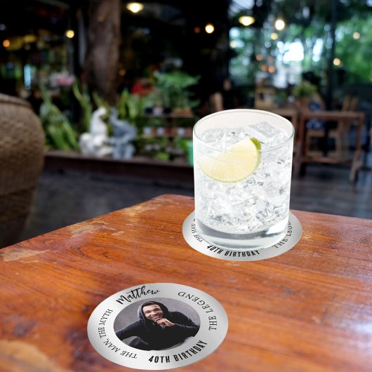 Mythos Foto-Geburtstagsparty Runder Pappuntersetzer