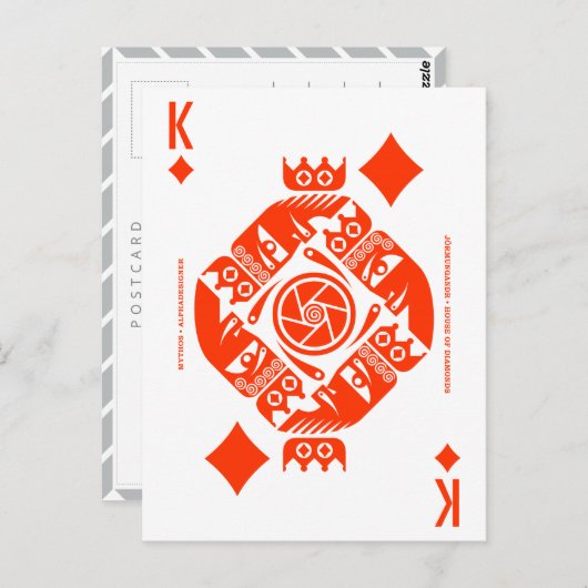 Mythos Jormungandr King of Diamonds Postkarte (Vorne/Hinten)
