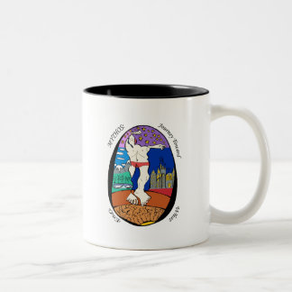 Mythos Kunst-Tasse durch Sprung Zweifarbige Tasse
