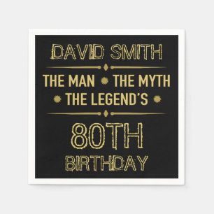 Mythos Legend zum 80. Geburtstag Serviette