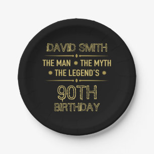 Mythos Legend zum 90. Geburtstag Pappteller