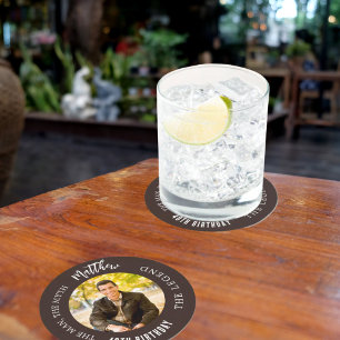 Mythos-Legende Foto Braun Geburtstagsparty Runder Pappuntersetzer