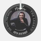 Mythos-Legende Foto Geburtstag Ornament Aus Glas (Vorderseite)