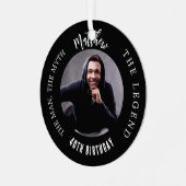 Mythos-Legende Foto Geburtstag Ornament Aus Metall (Vorderseite links)