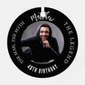 Mythos-Legende Foto Geburtstag Ornament Aus Metall (Rückseite)