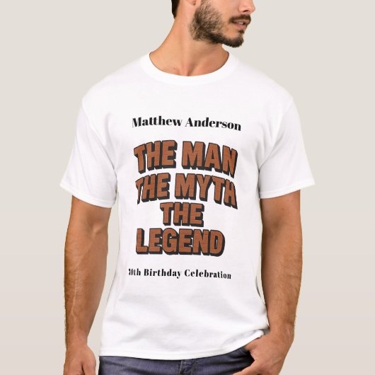 Mythos Legende Name lustige Ziegelmauer T-Shirt (Vorderseite)