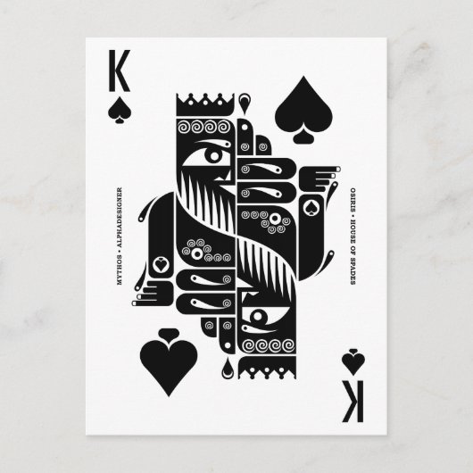 Mythos Osiris King of Spades Postkarte (Vorderseite)