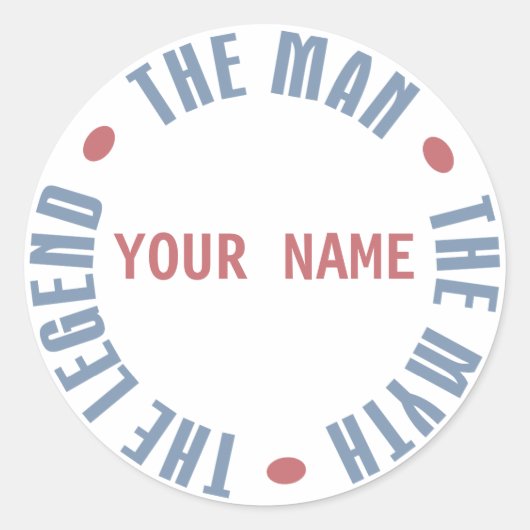Mythoslegende, anpassbar runder aufkleber (Vorderseite)