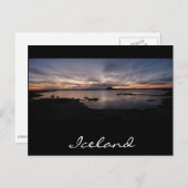 Myvatsee Schwarzer Sonnenuntergang im Eisland Post Postkarte (Vorne/Hinten)
