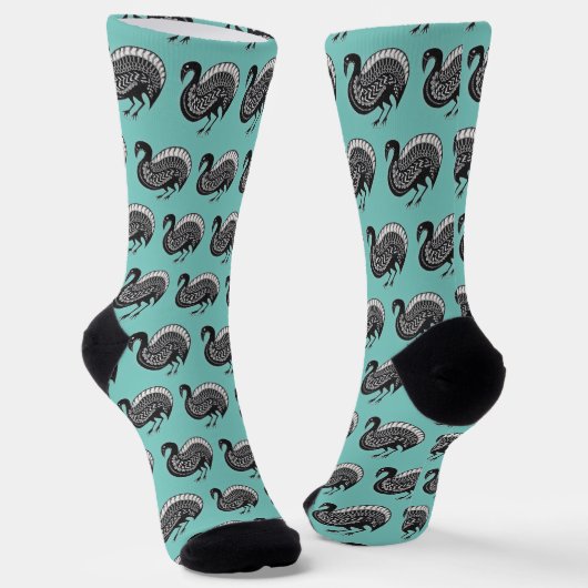 Myzenisch-griechisch-Inspirierte Blauvogelsocken Socken (Gewinkelt)