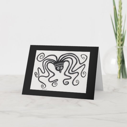 Myzenisch-Griechisch-Inspirierte Oktopusfalte Dankeskarte (Vorderseite)