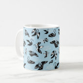 Myzenisches Inspiriertes griechisches Vogelmuster Kaffeetasse (Vorderseite Links)
