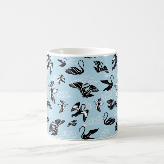 Myzenisches Inspiriertes griechisches Vogelmuster Kaffeetasse (Mittel)