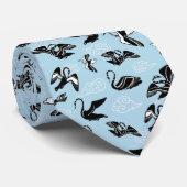 Myzenisches Inspiriertes griechisches Vogelmuster Krawatte (Gerollt)