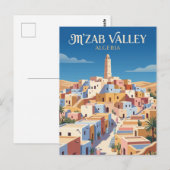 M'Zab-Tal Algerien Postkarte (Vorne/Hinten)