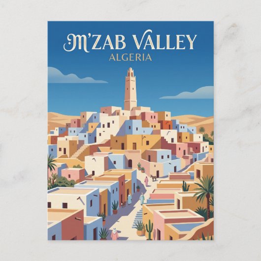 M'Zab-Tal Algerien Postkarte (Vorderseite)