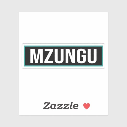 Mzungu Aufkleber (Blatt)