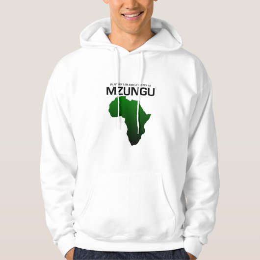 Mzungu in Afrika Hoodie (Vorderseite)
