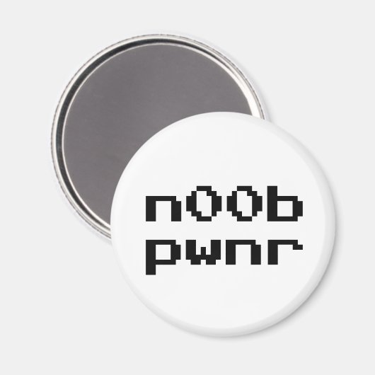 n00b Pwnr Magnet (Vorderseite/Rückseite)
