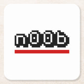 n00b rechteckiger pappuntersetzer (Vorderseite)