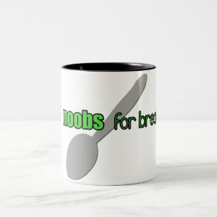 N00bs für Frühstücks-Tasse Zweifarbige Tasse
