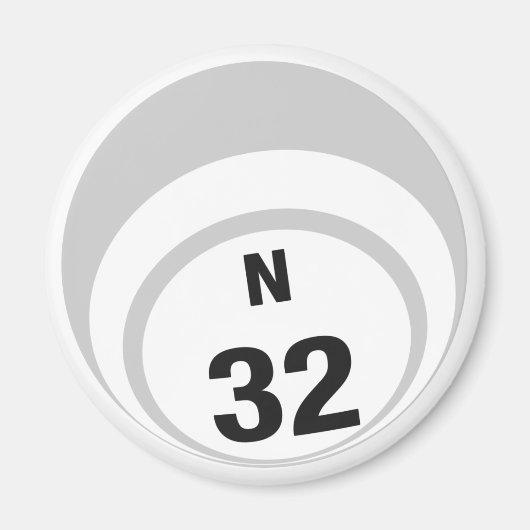 N32 Bingo Ball Kühlschrankmagnet (Vorne)