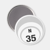N35 Bingo Ball Kühlschrankmagnet (Vorderseite/Rückseite)