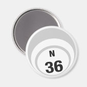 N36 Bingo Ball Kühlschrankmagnet (Vorderseite/Rückseite)
