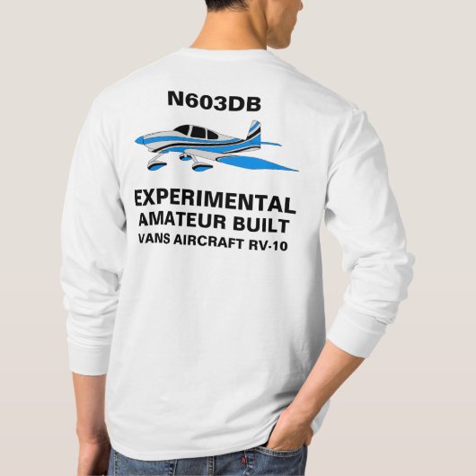 N603DB Blau mit Text T-Shirt (Rückseite)