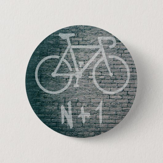 N+1 Bike Graffiti Button (Vorderseite)