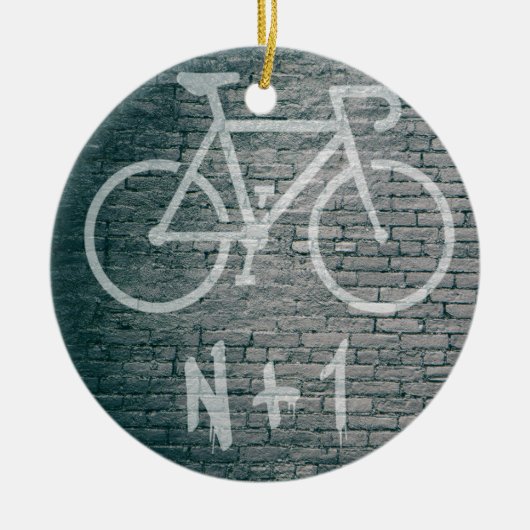 N+1 Bike Graffiti Keramik Ornament (Vorne)