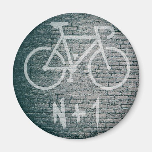N+1 Bike Graffiti Magnet (Vorne)
