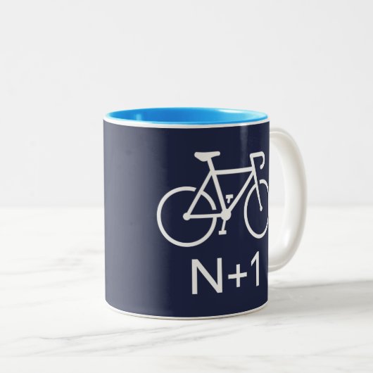 N+1 Bike Zweifarbige Tasse (VorderseiteRechts)