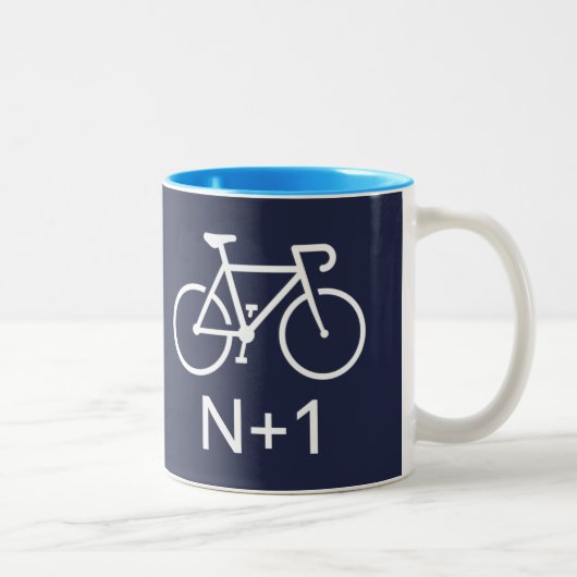 N+1 Bike Zweifarbige Tasse (Rechts)
