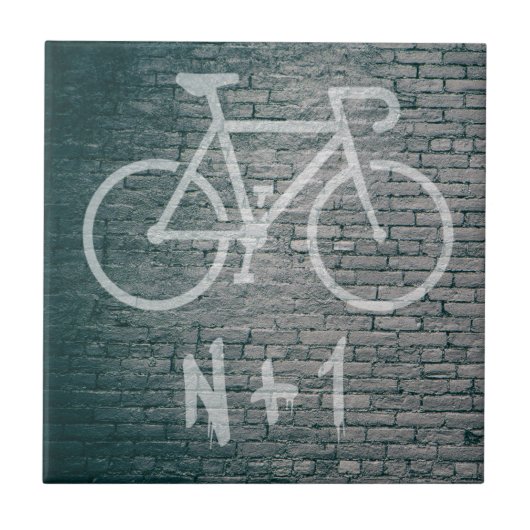 N+1 Fahrrad-Graffiti Fliese (Vorderseite)