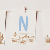 "N" 1 Western Bannerkarte für Hochstuhlbanner Einladung