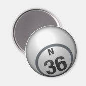 N 36 Bingo-Kugelmagnet Magnet (Vorderseite/Rückseite)
