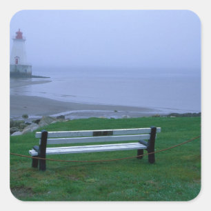 N.A. Kanada, Nova Scotia, Shelburne County. 2 Quadratischer Aufkleber
